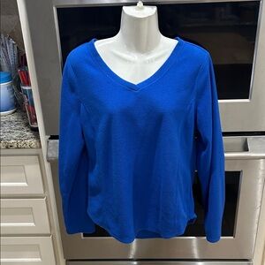 Be Inspired Royal Blue Long Sleeve V-Neck Top